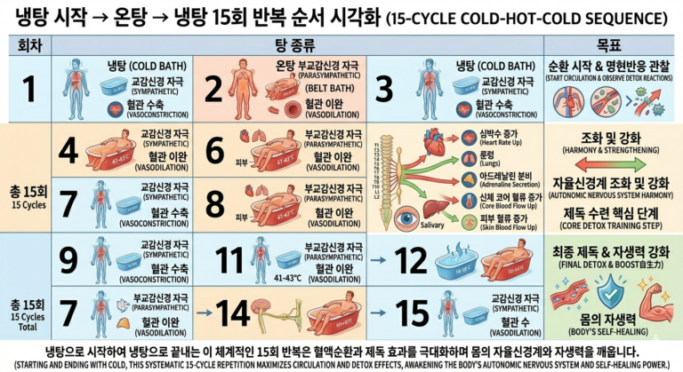 냉온욕 효과 : 만성 피로와 순환 장애, 냉온욕으로 체액을 중화하고 스스로 치유하는 법