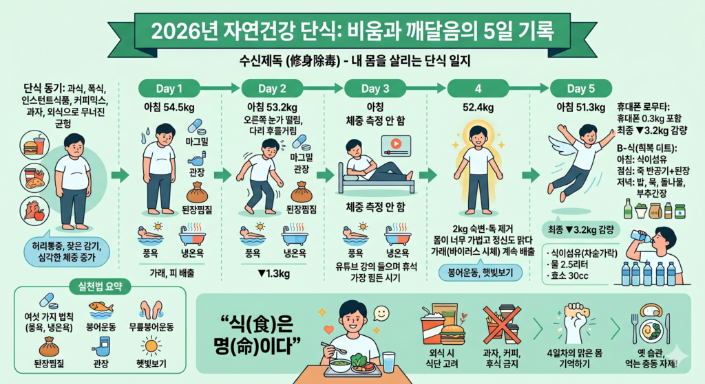 자연건강단식 비움과 깨달음의 5일 기록