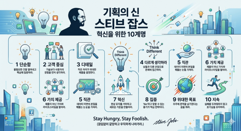 기획의 신 스티브 잡스 : 세상을 7번 뒤집은 기획자의 10가지 원칙