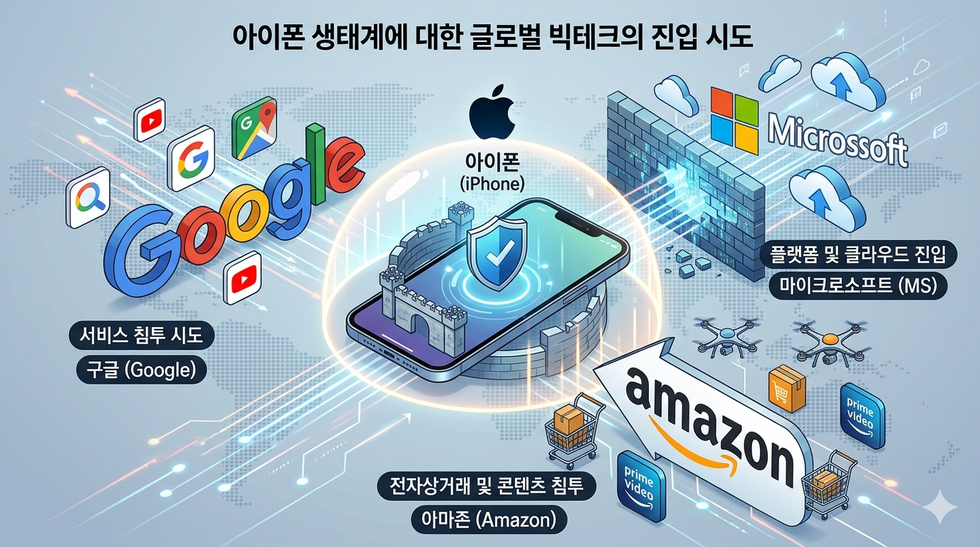 아이폰 생태계에 대한 글로벌 빅테크의 진입 시도