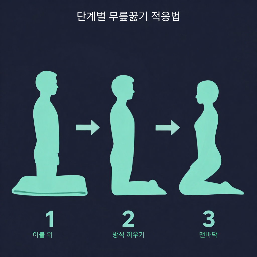 앉을 때 가장 좋은 자세 무릎 꿇기 단계별 방법 안내