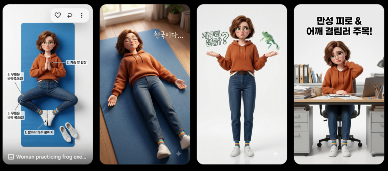 숏츠 영상: 자기 전 누워서 100번! 뭉친 어깨 싹 풀리는 기적의 개구리 운동 🐸