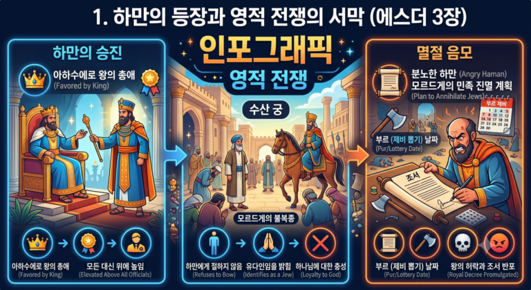 에스더 3-4장: 교회를 전멸시키려는 악인들의 음모와 ‘죽으면 죽으리이다’ 신앙