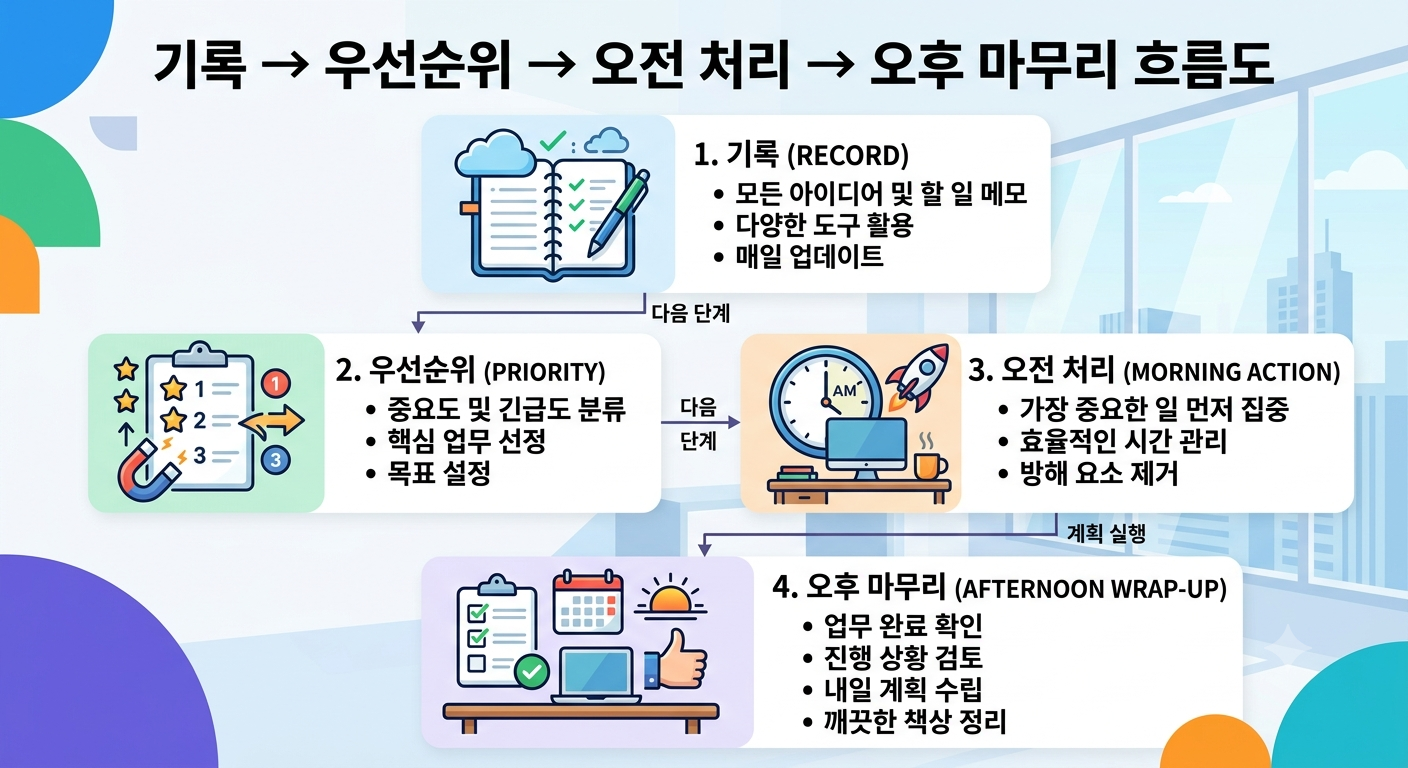 시간관리를 시작하는 4단계 흐름